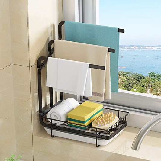Sponge holder and dish cloth hanger