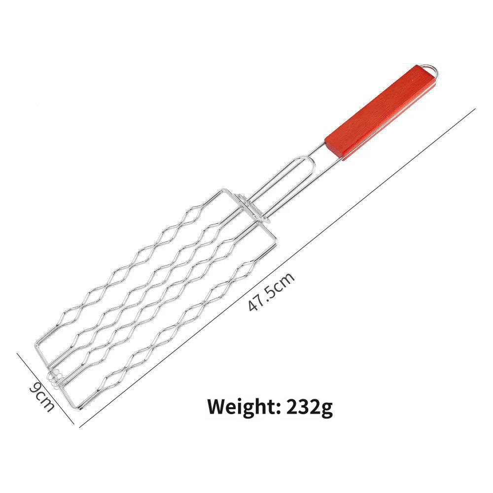 BBQ Sausage Grilling Basket with 4 Skewers – view 5