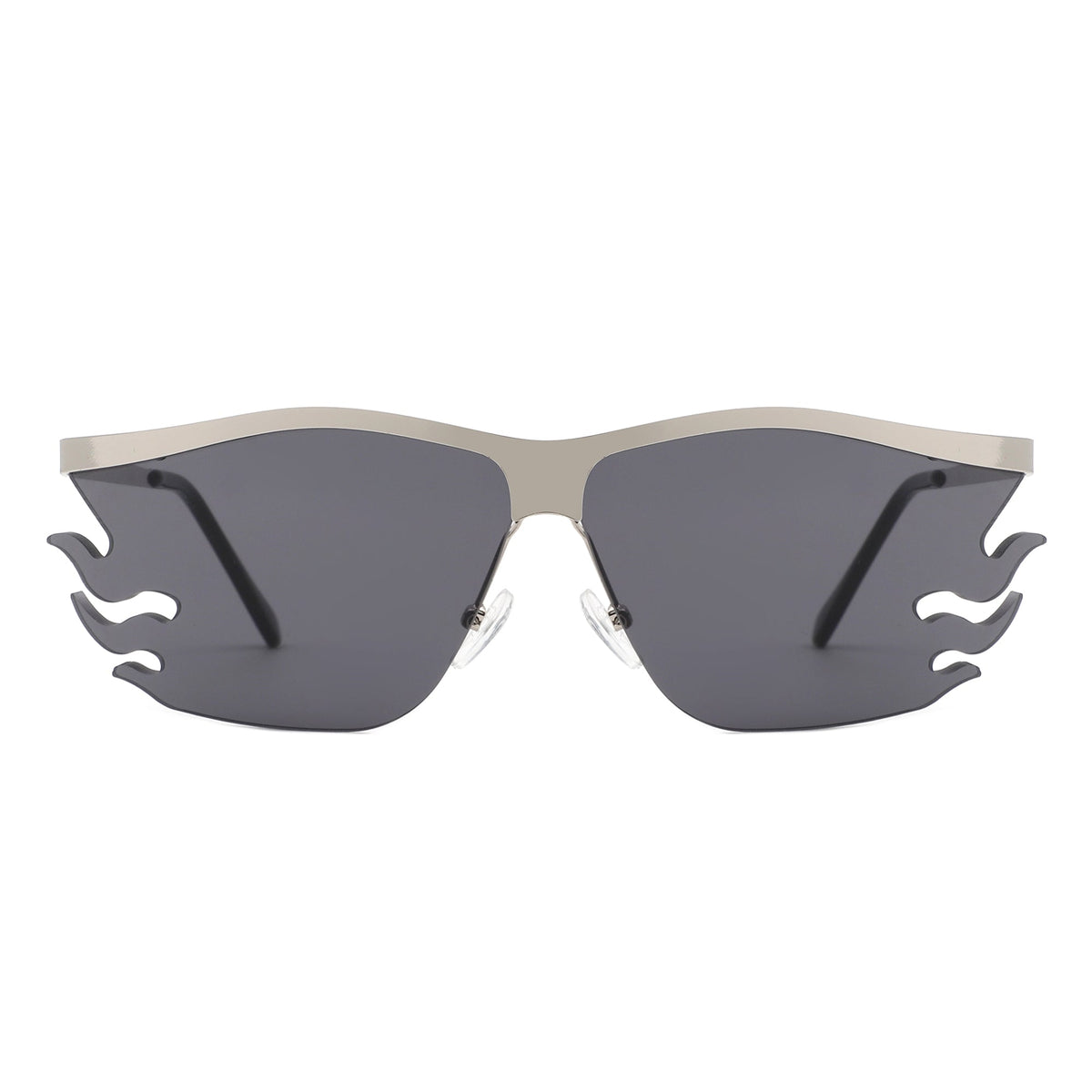 Frameless square sunglasses front