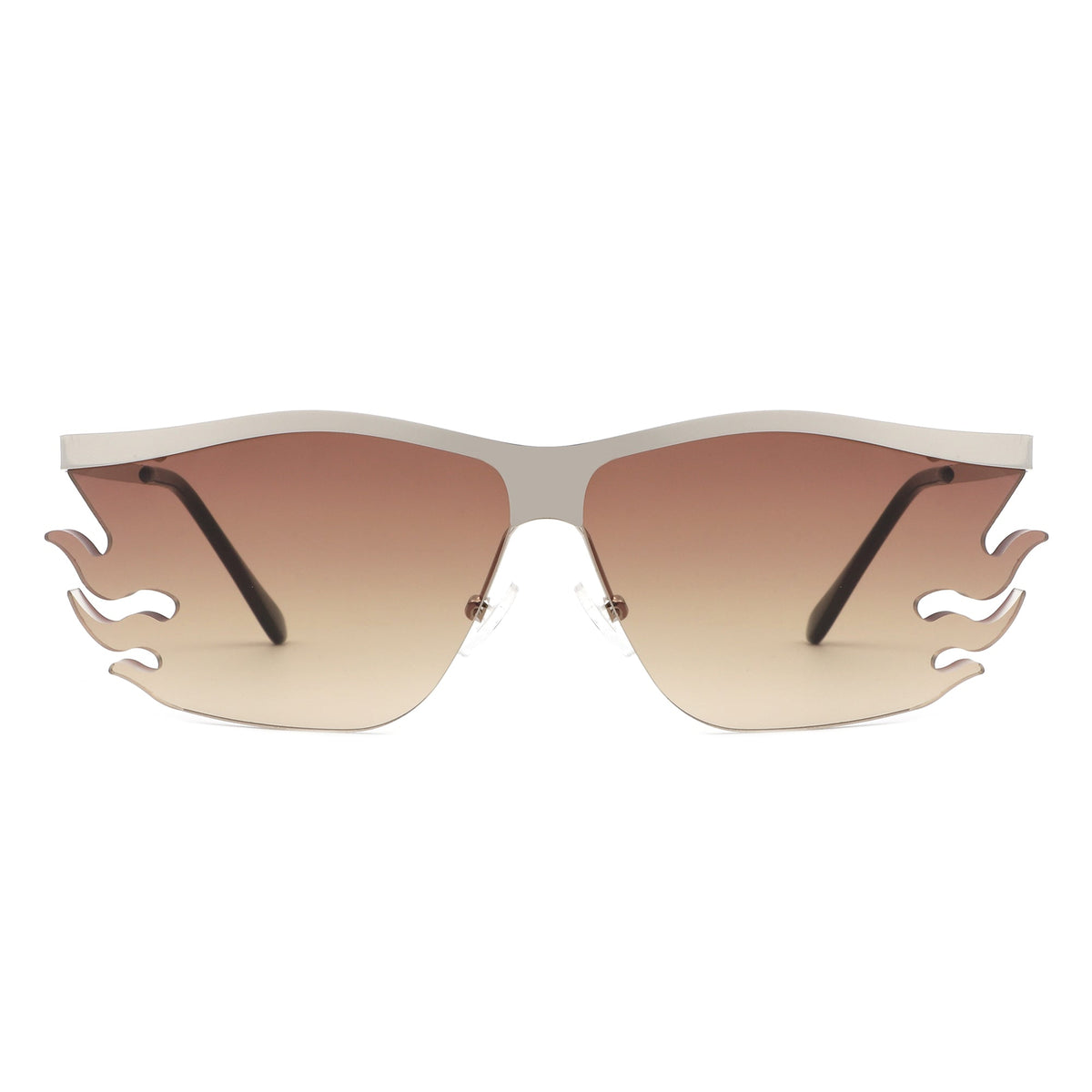 Tinted lens rimless shades