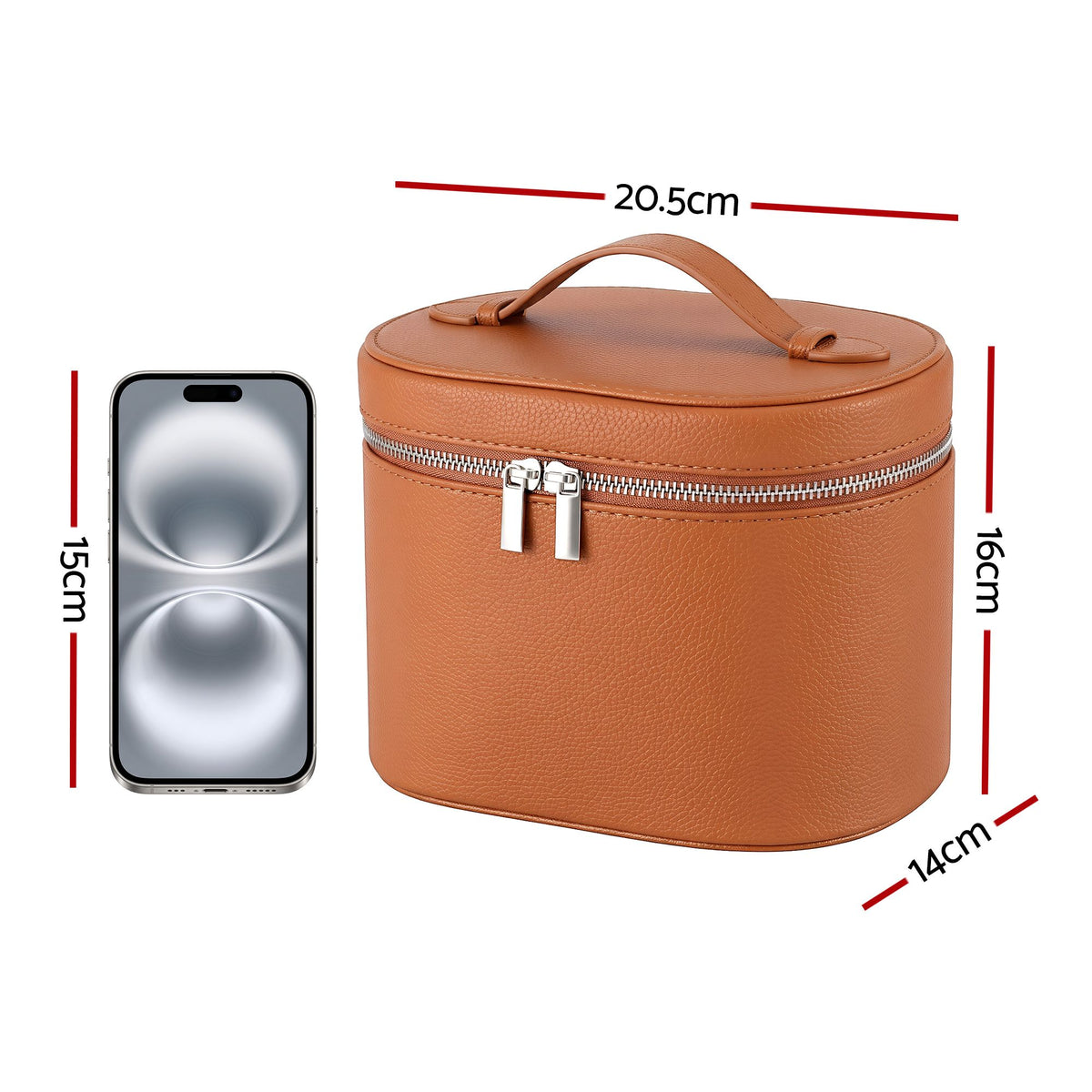 PU leather cosmetic organiser bag for women
