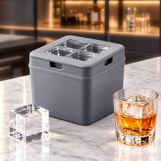 Clear ice cube maker 5cm large square whiskey ice mould