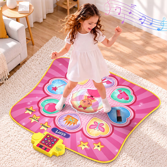 Kids electronic dance mat pink light up