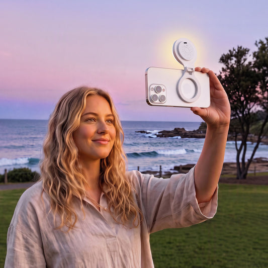 Magnetic LED selfie ring light for phone