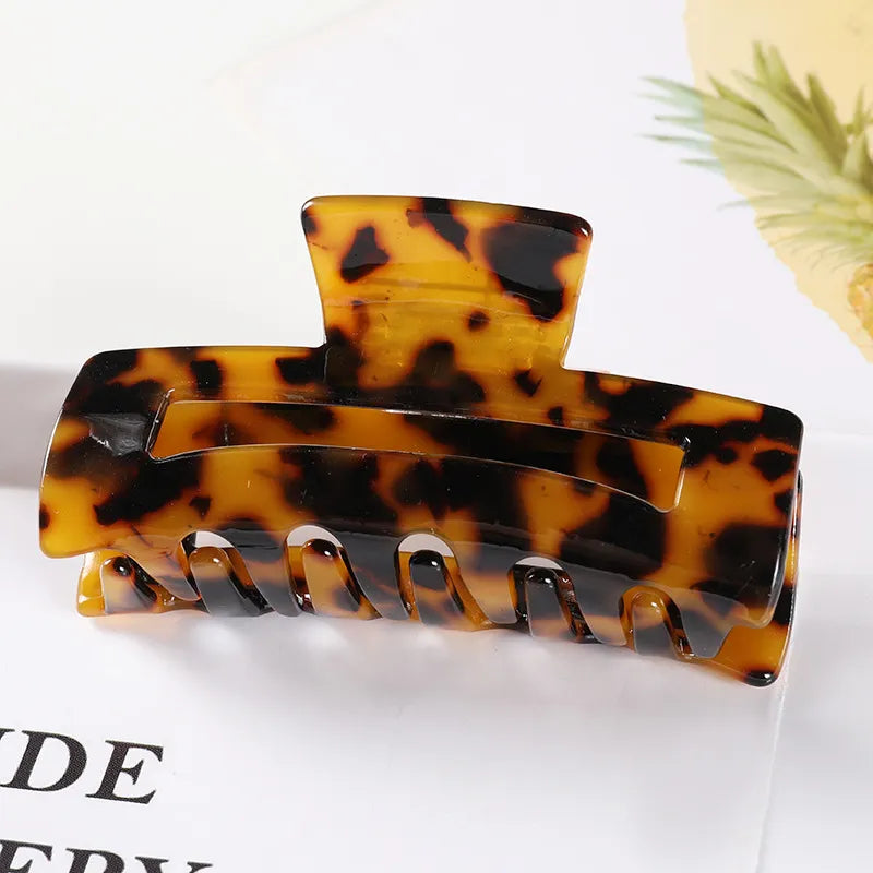 Acetate Claw Hair Clip – Vintage Geometric Tortoiseshell Hair Claw for Thick & Fine Hair