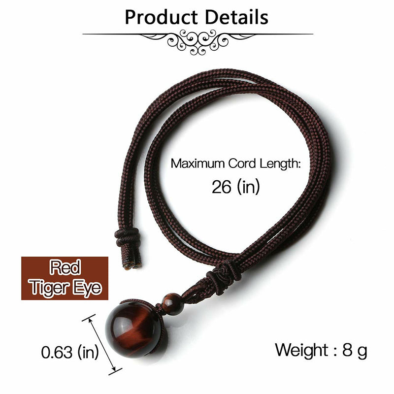 Tiger's eye stone pendant on cord