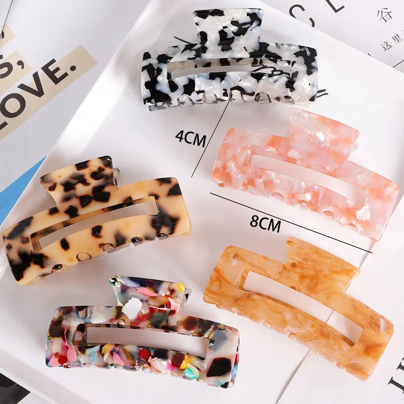 Acetate claw hair clip vintage pattern