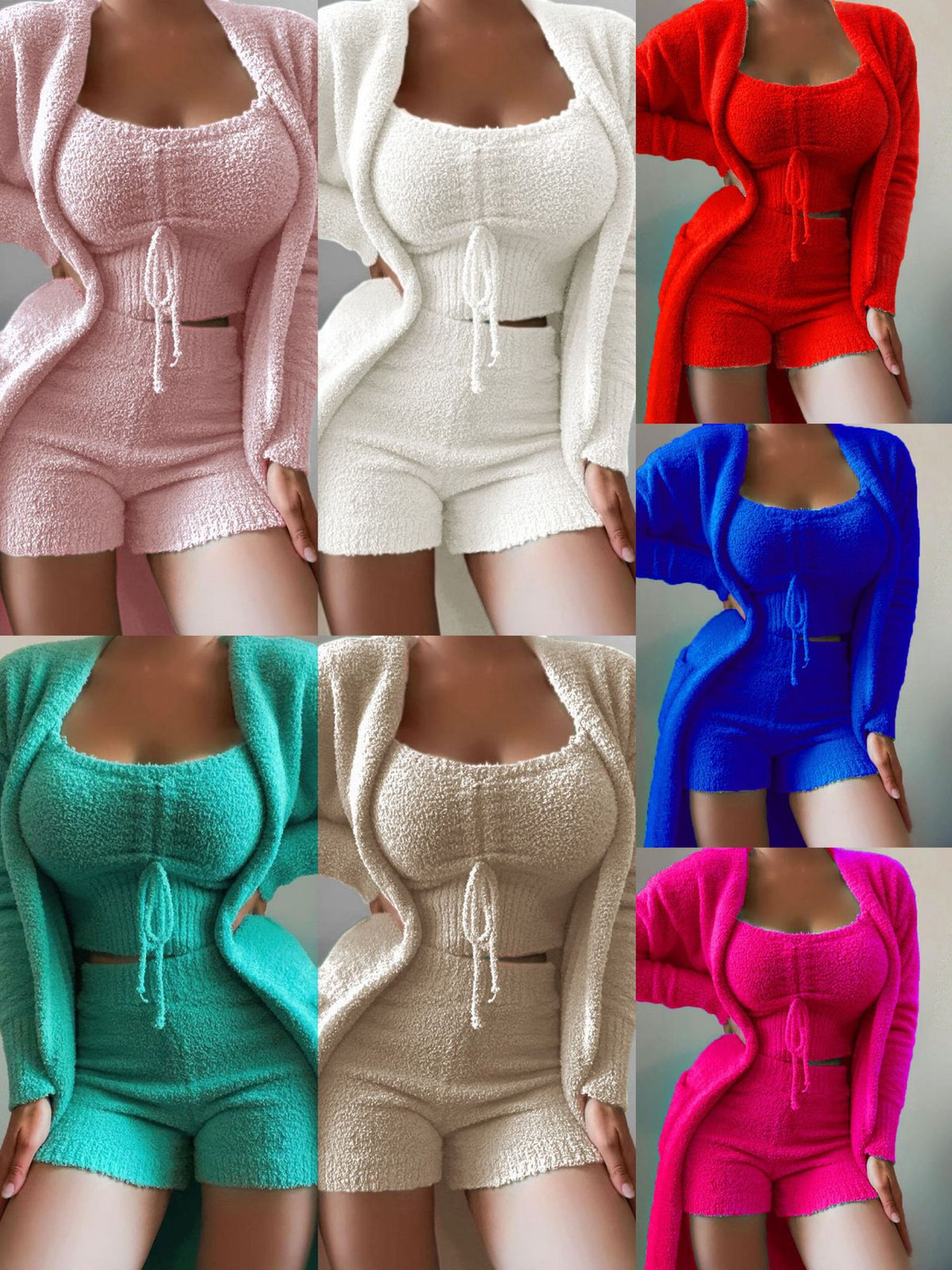 Plush sleepwear set colours