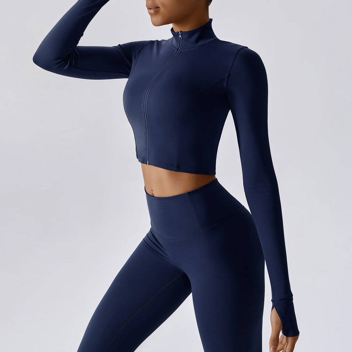 Buttery-Soft Gym Set Separates – Cropped Jacket, Sports Bra & Leggings