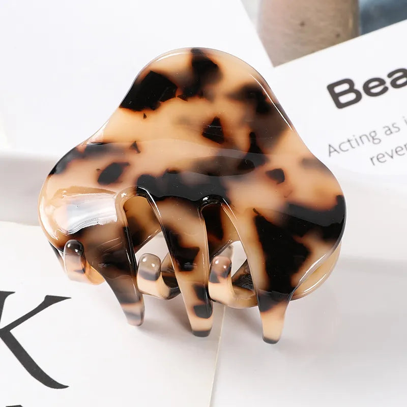 Acetate Claw Hair Clip – Vintage Geometric Tortoiseshell Hair Claw for Thick & Fine Hair
