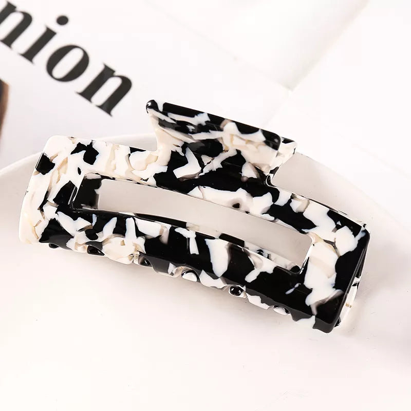 Acetate Claw Hair Clip – Vintage Geometric Tortoiseshell Hair Claw for Thick & Fine Hair