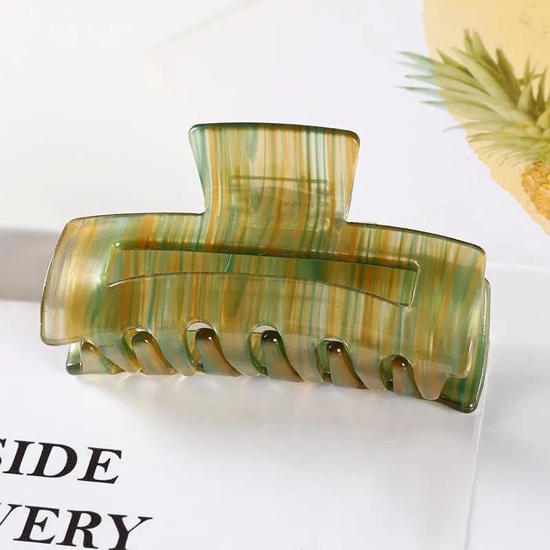 Acetate Claw Hair Clip – Vintage Geometric Tortoiseshell Hair Claw for Thick & Fine Hair