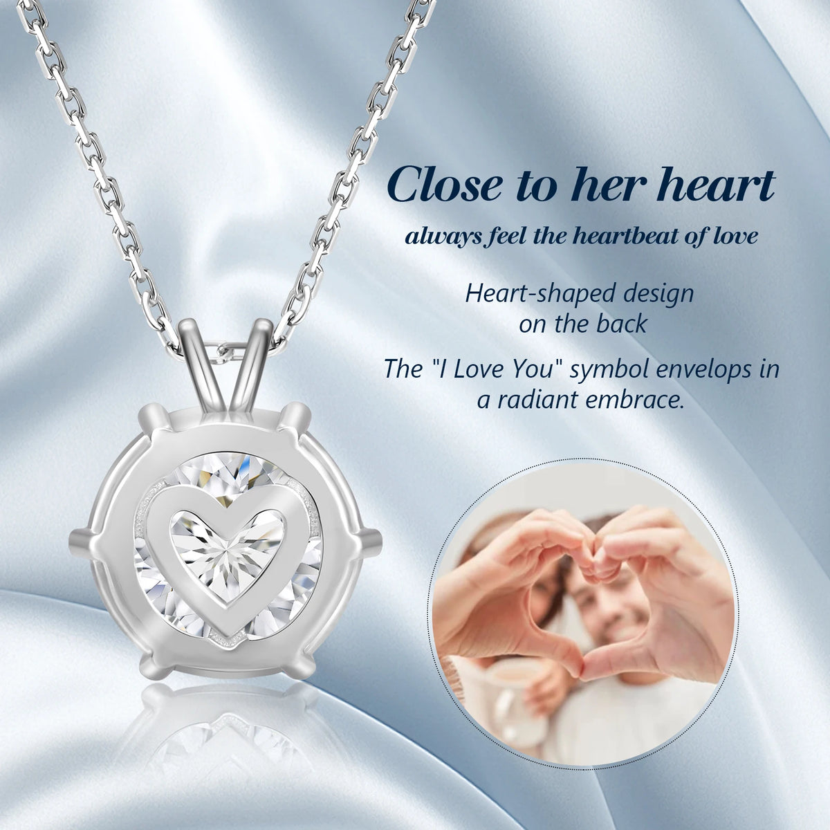 Moissanite necklace carat sizes