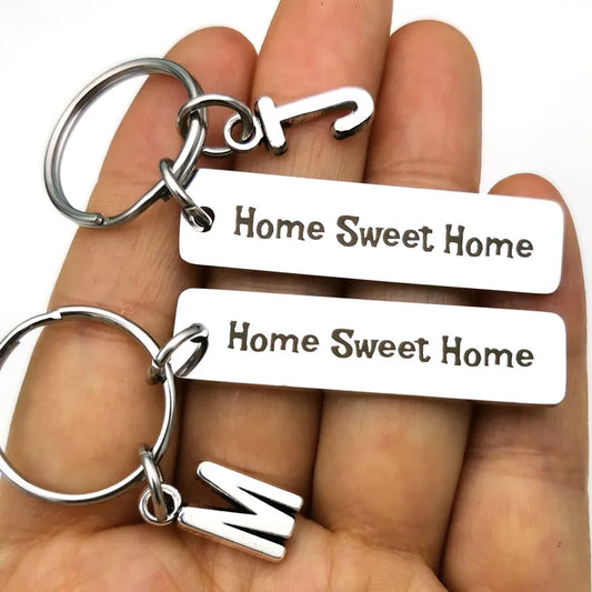 Home Sweet Home initial keychain