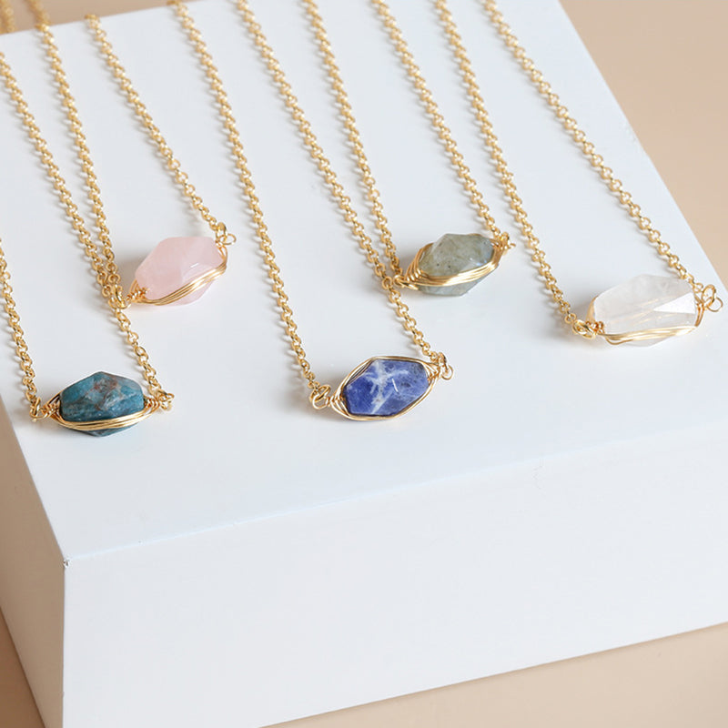 Natural gemstone necklace options