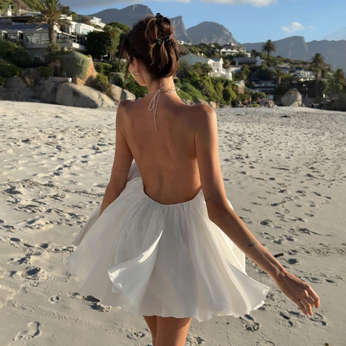 Halter neck resort dress