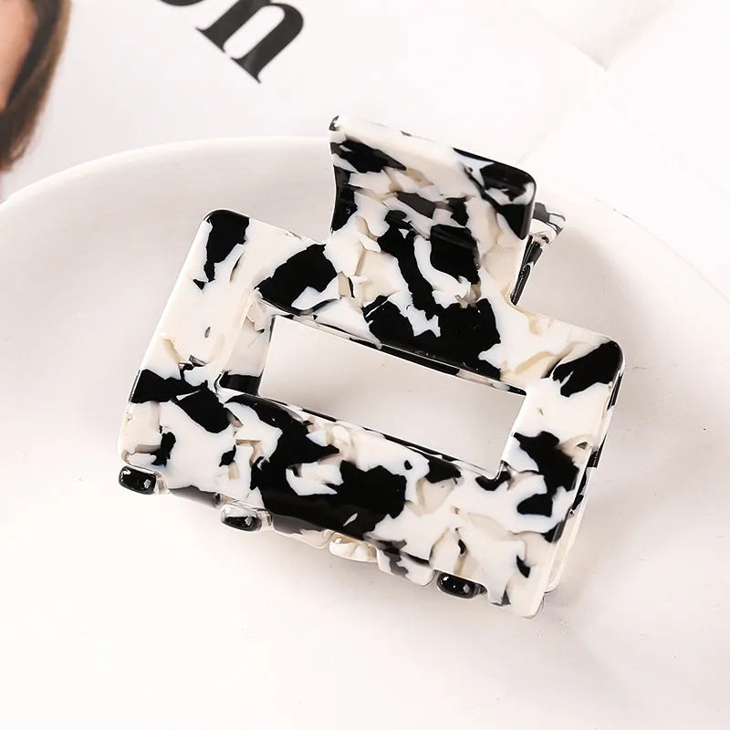 Acetate Claw Hair Clip – Vintage Geometric Tortoiseshell Hair Claw for Thick & Fine Hair