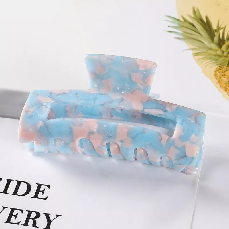 Acetate Claw Hair Clip – Vintage Geometric Tortoiseshell Hair Claw for Thick & Fine Hair