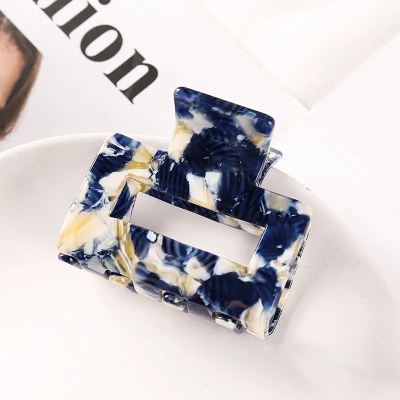 Acetate Claw Hair Clip – Vintage Geometric Tortoiseshell Hair Claw for Thick & Fine Hair