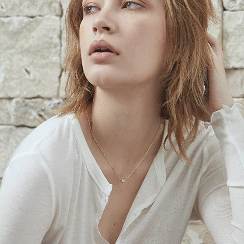 Waterproof gold letter necklace