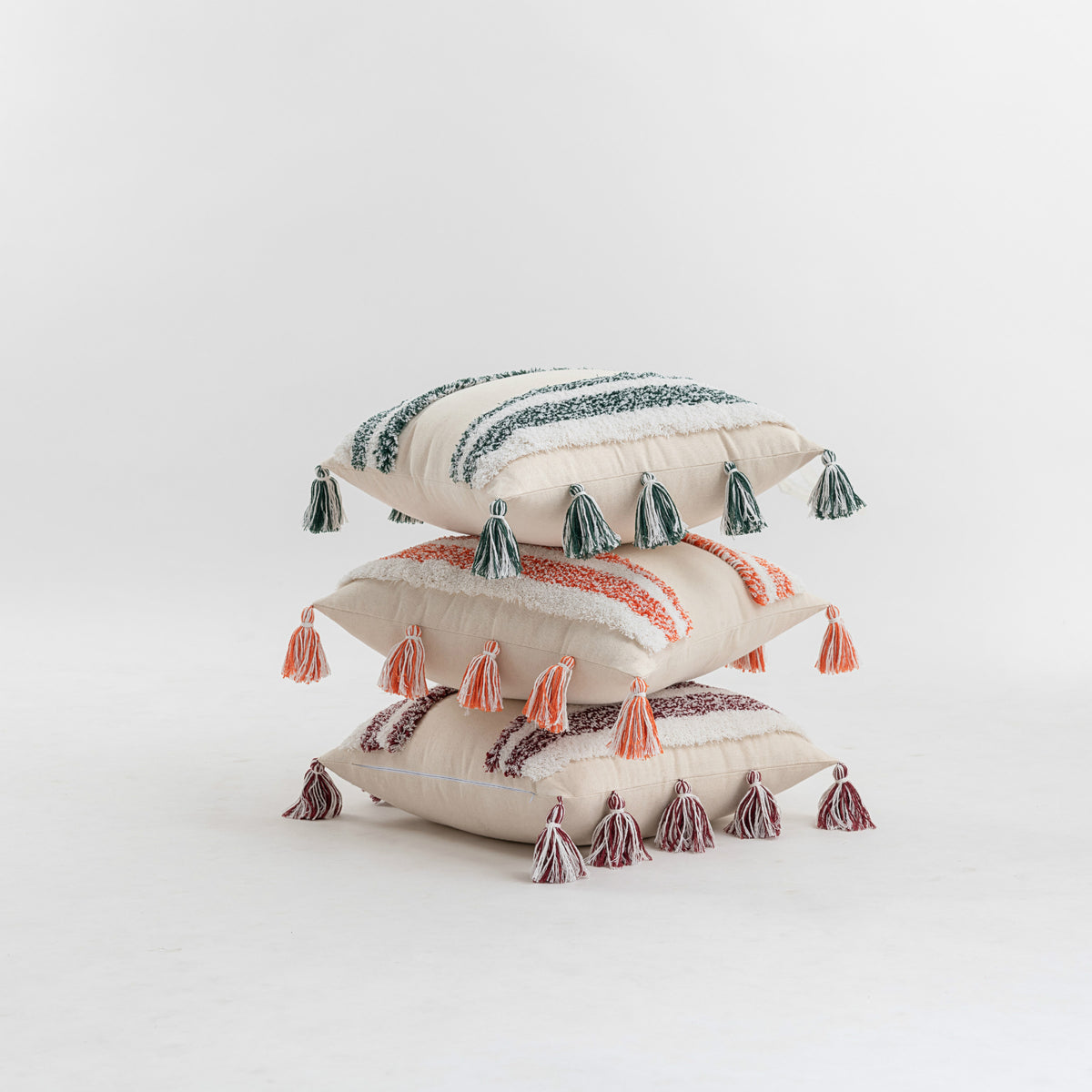 Boho cushion on sofa
