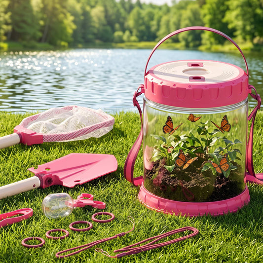 Kids bug catcher kit 12 piece pink