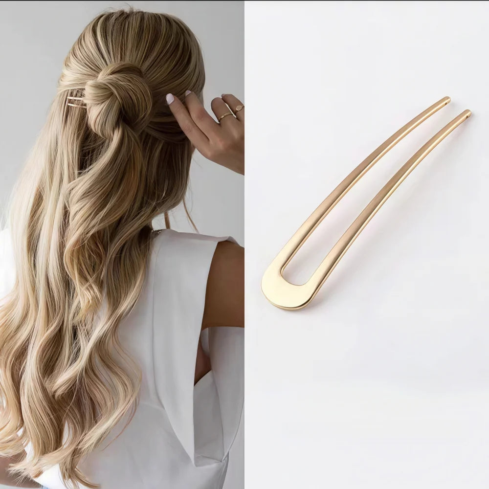 Pearl U-Shaped Hair Pins – Korean-Style Bun Hair Sticks & French Hair Clips