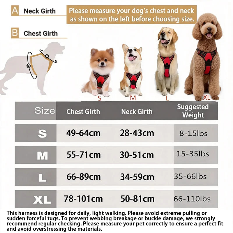 Dog vest harness front clip
