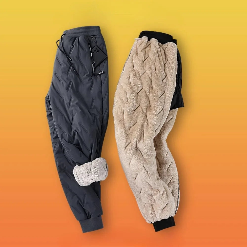 Windproof winter track pants