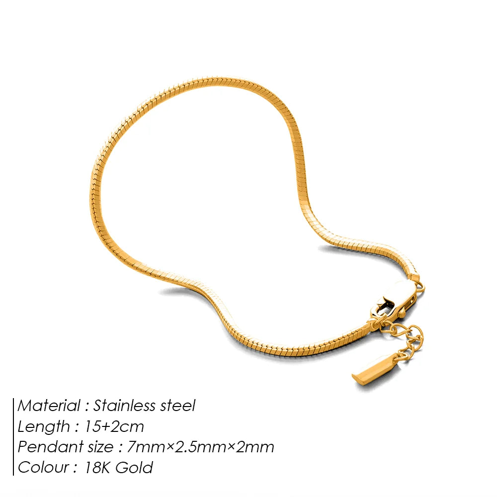 Minimalist Stainless Steel Chain Bracelet – Gold or Silver Tone Men's Link Bracelet