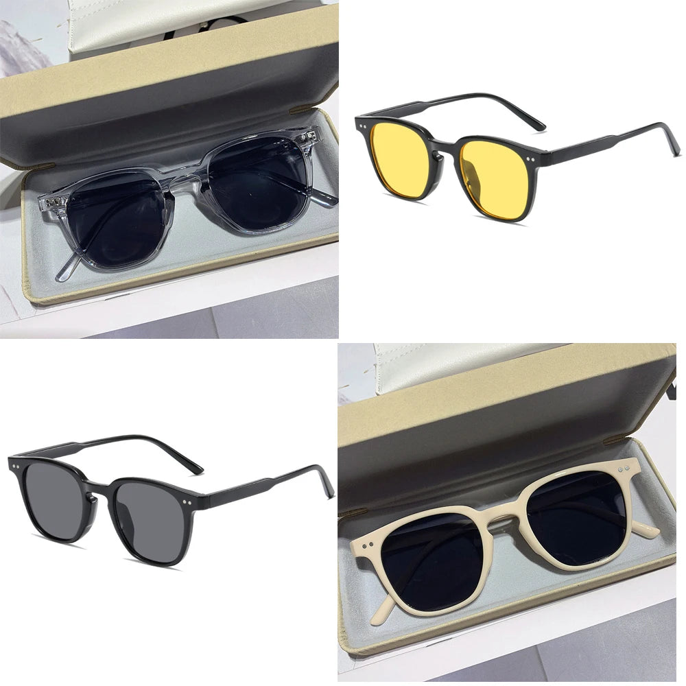 Vintage Square Sunglasses – Retro Unisex Tinted Shades for Women & Men
