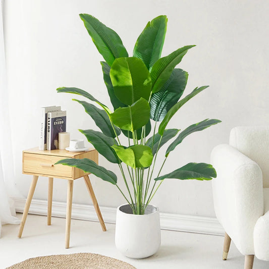 Large artificial tropical palm plant