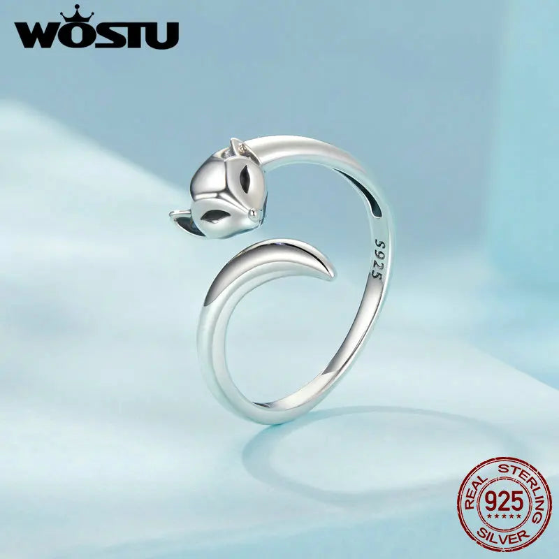925 silver fox ring