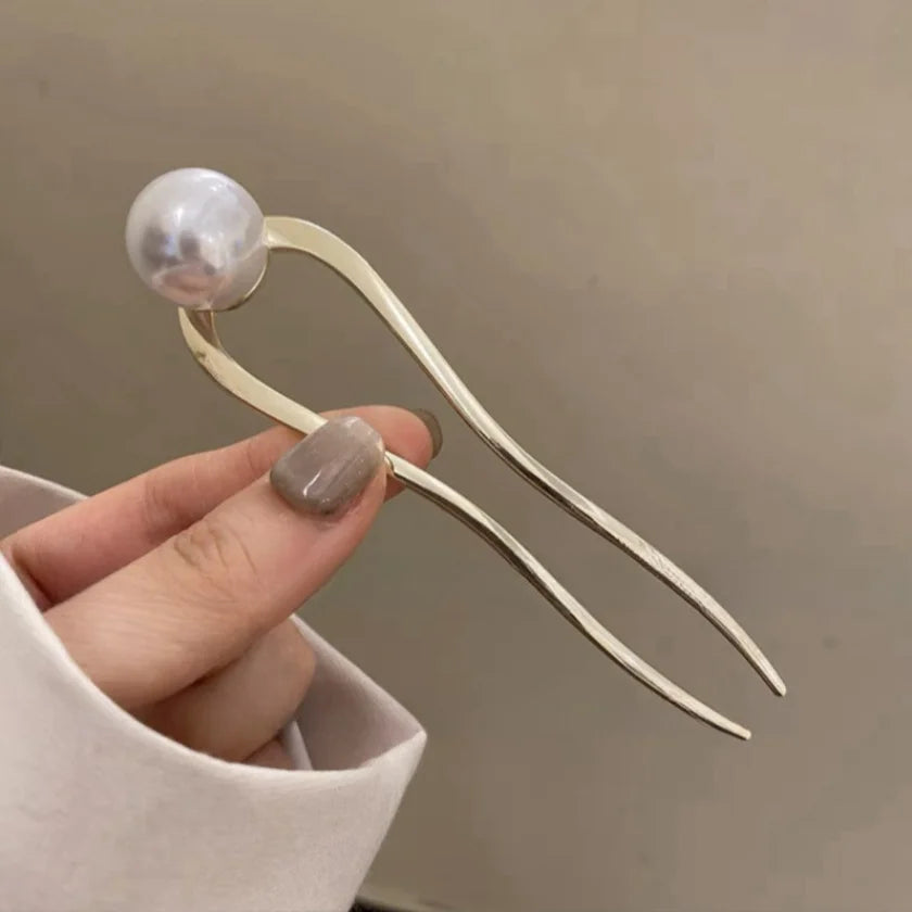 Shell pearl hair pin styles