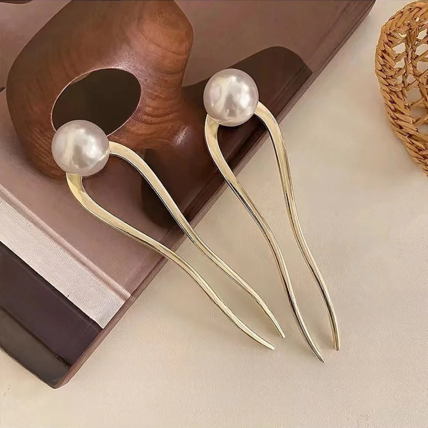 French hair pin pearl