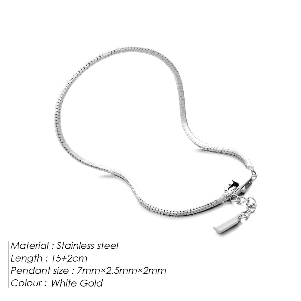 Minimalist Stainless Steel Chain Bracelet – Gold or Silver Tone Men's Link Bracelet