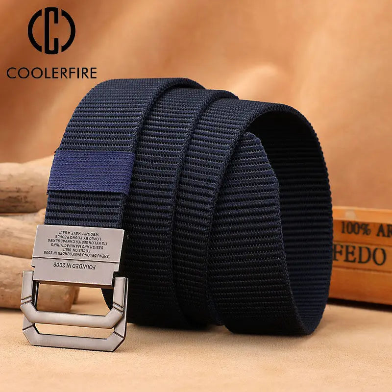 Nylon belt buckle detail