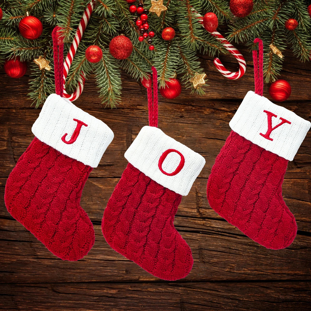 Christmas stocking initial letter detail
