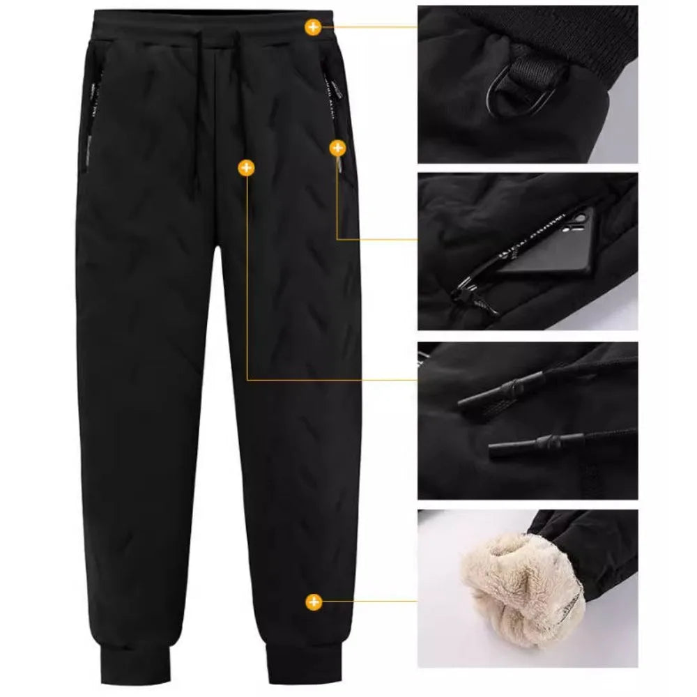 Thermal pants cuffed hem