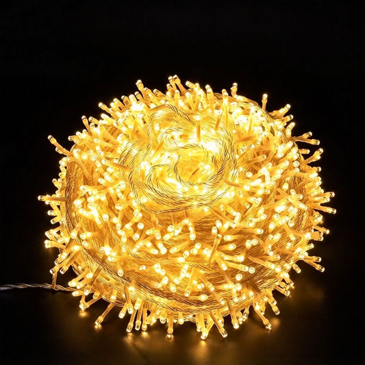 30m Warm White Star Fairy Lights – 300 LED Plug-In Outdoor Twinkle Lights, IP67