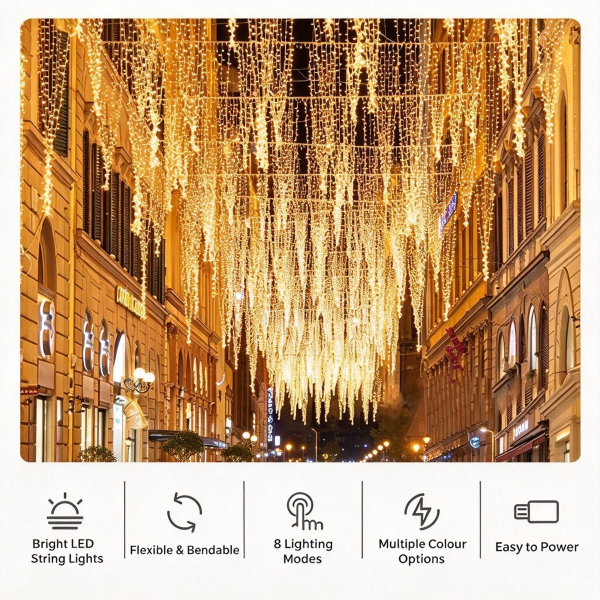 30m Warm White Star Fairy Lights – view 7