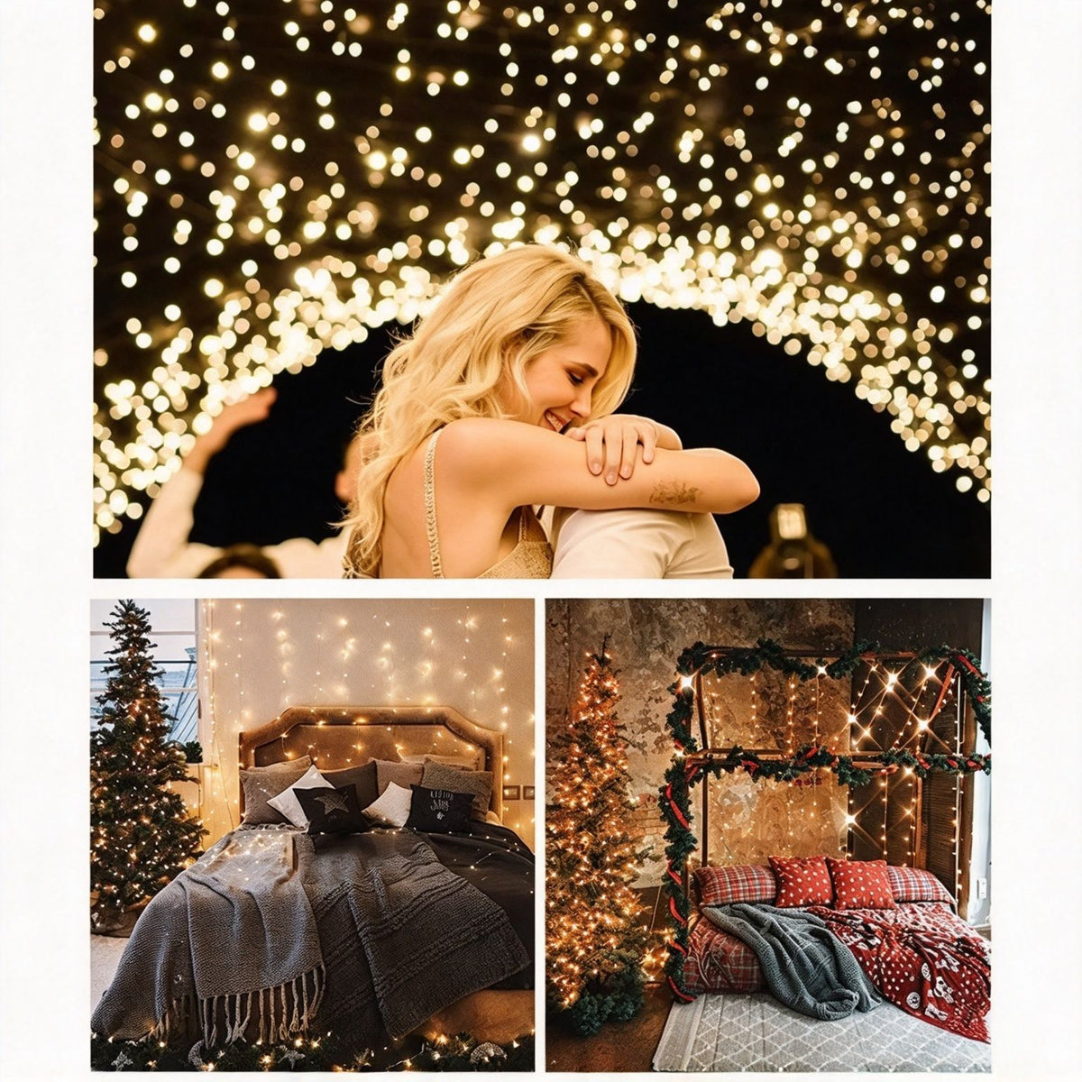 30m Warm White Star Fairy Lights – 300 LED Plug-In Outdoor Twinkle Lights, IP67