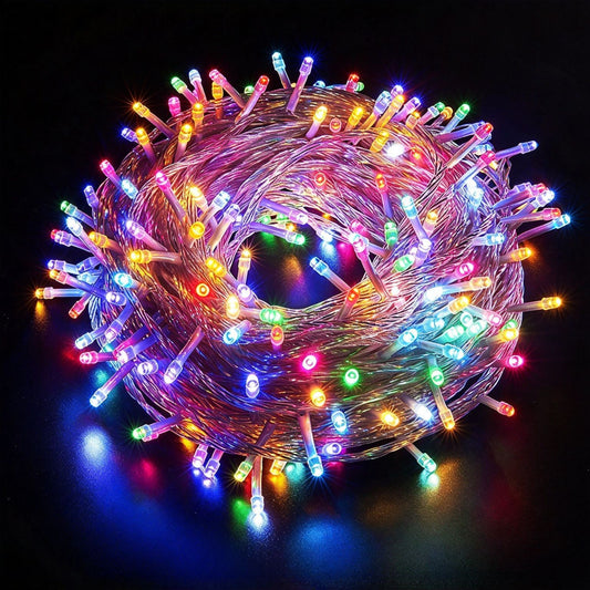 20m Multicolour Star Fairy Lights – 200 LED Plug-In Outdoor Twinkle Lights, IP67
