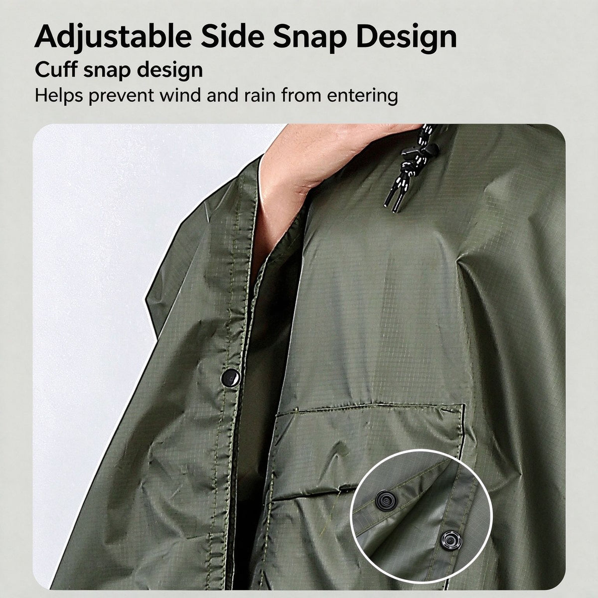 3-in-1 Waterproof Rain Poncho, Ground Sheet & Tarp – view 8