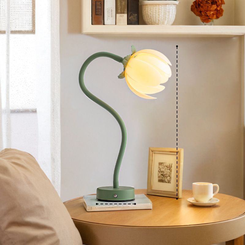 Wireless Charging Bedside Lamp – Touch Night Light with 3 Colours & Phone Charger, Green