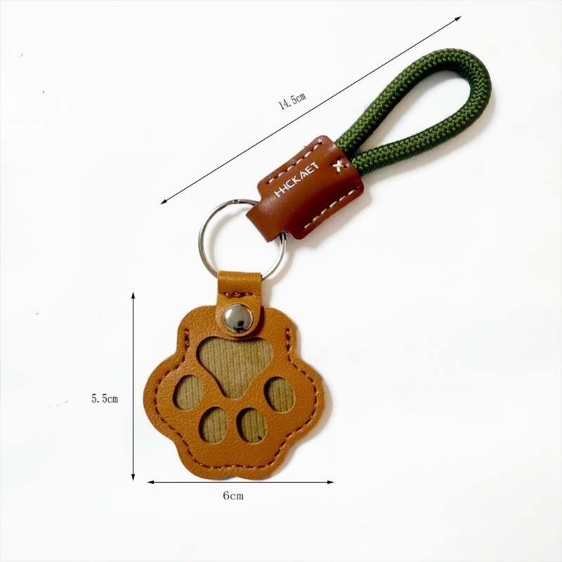 Pet Fur Keepsake Keychain – Cat Paw Memorial Charm to Store Your Pet's Hair