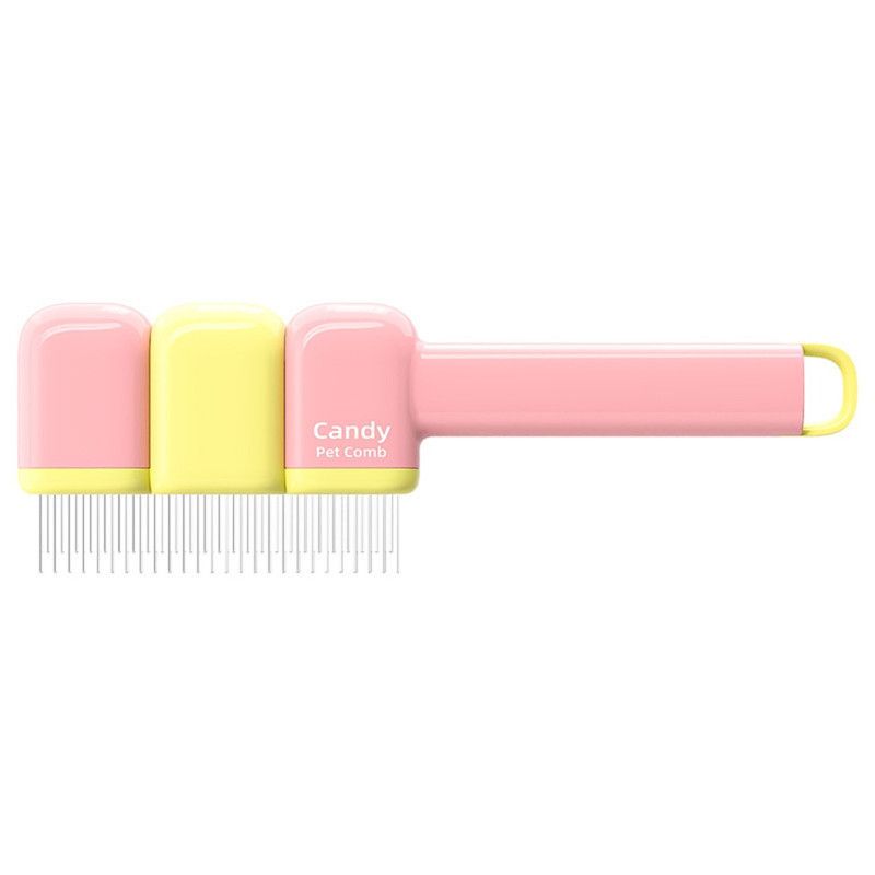Self-Cleaning Pet Grooming Comb – Detangling Comb for Cats & Dogs, Pink