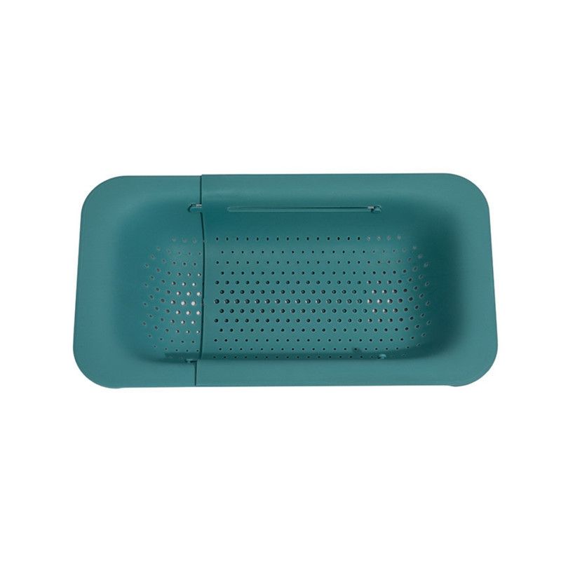 Expandable Over-Sink Colander – Adjustable Dish Drainer & Veggie Basket, Green