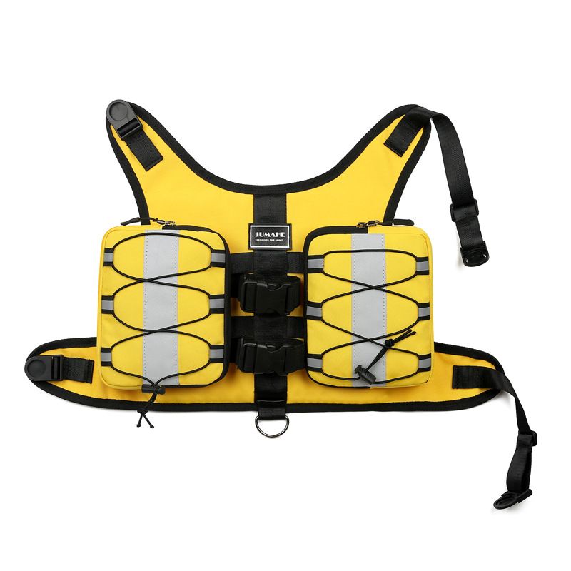 Reflective Dog Backpack Harness with Saddle Pouches – Large, Yellow