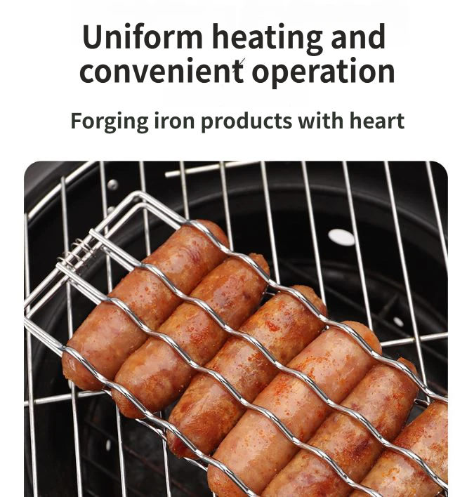 BBQ Sausage Grilling Basket with 4 Skewers – view 3
